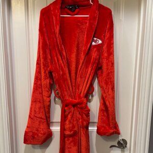 Kansas City Chief's Women's Red Robe by Northwest, L/XL long robe